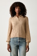 Twinset sweter damski z dodatkiem kaszmiru brązowy 262TP3022