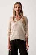 Twinset sweter damski wełniany beżowy 262AP3021