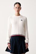 Tommy Jeans sweter damski bawełniany beżowy DW0DW22933