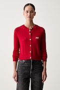 Tommy Jeans ζακέτα γυναικεία με βισκόζη κόκκινη DW0DW22931