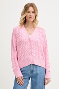 Tommy Hilfiger kardigan damski bawełniany różowy WW0WW50078