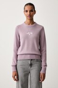 Guess Jeans пуловер дамски от памук виолетов W6YR40 Z1074