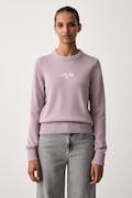 Guess Jeans пуловер дамски от памук виолетов W6YR40 Z1074