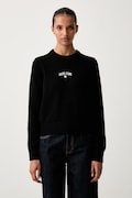 Guess Jeans пуловер дамски от памук черен W6YR40 Z1074