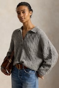 Polo Ralph Lauren πουλόβερ γυναικείο μάλλινο γκρί 211B17767