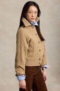 Polo Ralph Lauren kardigan damski wełniany brązowy 211B17757