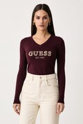 Guess sweter damski z wiskozy HANNAH czerwony W6BR55 Z1456