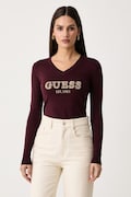 Guess sweter damski z wiskozy HANNAH czerwony W6BR55 Z1456