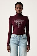 Guess sweter damski z wiskozą HALLIE bordowy W6BR54 Z1455