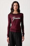 Guess sweter damski z wiskozą GEORGIA bordowy W6BR53 Z1454