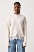Guess sweter damski z wełną HAYDEN beżowy W6BR38 Z1433