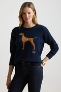 Lauren Ralph Lauren пуловер дамски от памук тъмносин 200P14120