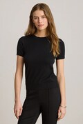 Lauren Ralph Lauren sweter z krótkim rękawem damski z modalem czarny 200P14055