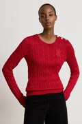 Lauren Ralph Lauren sweter damski z bawełną czerwony 200P14039