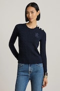 Lauren Ralph Lauren sweter damski z bawełną granatowy 200P14039
