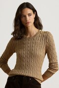 Lauren Ralph Lauren sweter damski z bawełną brązowy 200P14039