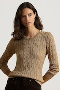 Lauren Ralph Lauren sweter damski z bawełną brązowy 200P14039