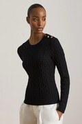 Lauren Ralph Lauren sweter damski z bawełną czarny 200P14039