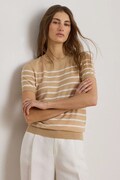 Lauren Ralph Lauren pulover s kratkimi rokavi ženski z modalom bež 200P13973