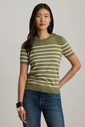 Lauren Ralph Lauren pulover s kratkimi rokavi ženski z modalom zelen 200P13973