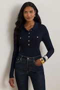 Lauren Ralph Lauren sweter damski z wiskozą granatowy 200P03459