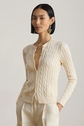 Lauren Ralph Lauren kardigan damski z bawełną beżowy 200P14040