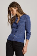 Lauren Ralph Lauren kardigan damski z bawełną niebieski 200P14040