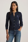 Lauren Ralph Lauren kardigan damski z bawełną granatowy 200P14040