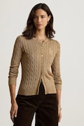 Lauren Ralph Lauren kardigan damski z bawełną brązowy 200P14040