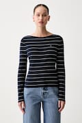 Tommy Hilfiger πουλόβερ γυναικείο με βαμβάκι σκούρο μπλε WW0WW50107