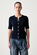 Tommy Hilfiger kardigan dámský s bavlnou námořnický modrý WW0WW50070