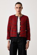 Tommy Hilfiger kardigan damski bawełniany bordowy WW0WW50088