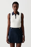 Tommy Hilfiger top swetrowy damski bawełniany beżowy WW0WW50102