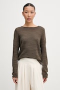 Marc O'Polo sweter damski z lnem zielony 5000014412
