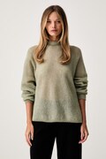 BOSS sweter damski z wełną Fewena zielony 50564438