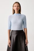BOSS sweter damski z wełną Fewe fioletowy 50564437