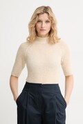 BOSS sweter damski z wełną Fewe beżowy 50564437