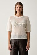 BOSS Orange sweter damski z wełną C_Farezza beżowy 50566480