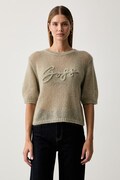 BOSS Orange sweter damski z wełną C_Farezza zielony 50566480