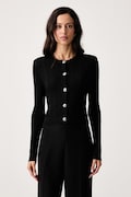 Guess cardigan pentru femei cu vâscoză CARMEN negru W6YR26 Z0973