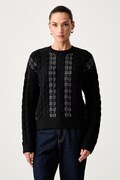Guess sweter damski z bawełną CASSANDRA czarny W6YR21 Z0965