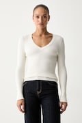 Guess πουλόβερ γυναικείο με βισκόζη ELLIE μπεζ W6YR10 Z0949