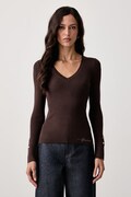 Guess pulover pentru femei cu vâscoză ELLIE maro W6YR10 Z0949