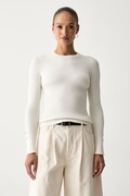 Guess sweter damski z wiskozą ELLIE beżowy W6YR09 Z0948