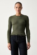 Guess sweter damski z wiskozą ELLIE zielony W6YR09 Z0948