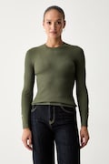Guess sweter damski z wiskozą ELLIE zielony W6YR09 Z0948