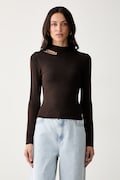 Marciano by Guess sweter damski z wiskozą KAEDA brązowy G6YR07 Z1060
