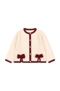 Konges Sløjd kardigan dziecięcy wełniany ALETTE CARDIGAN różowy KS106364