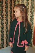 Konges Sløjd kardigan dziecięcy wełniany ALETTE CARDIGAN granatowy KS106364
