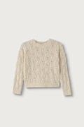 United Colors of Benetton sweter dziecięcy ażurowy beżowy 1PEUC10AG